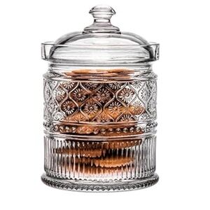GODINGER Canister Storage Container Non Leaded Crystal Storage Canister Clear